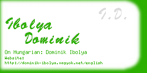 ibolya dominik business card